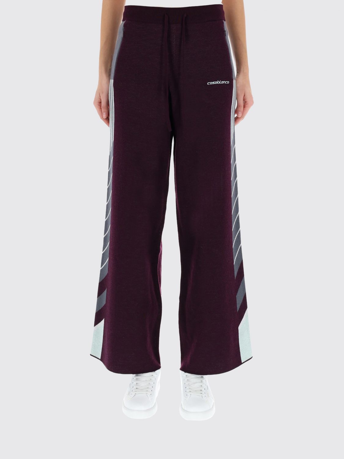 Casablanca Pants Woman Color Violet In Black