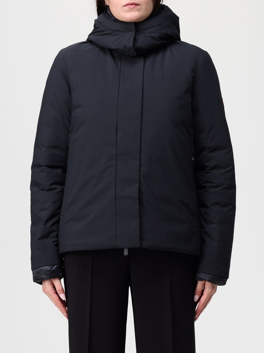 Save The Duck Coat  Woman Color Black In Black