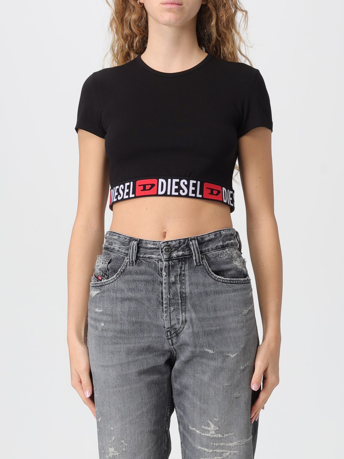 Diesel Irma D-core Top Woman Black In Black