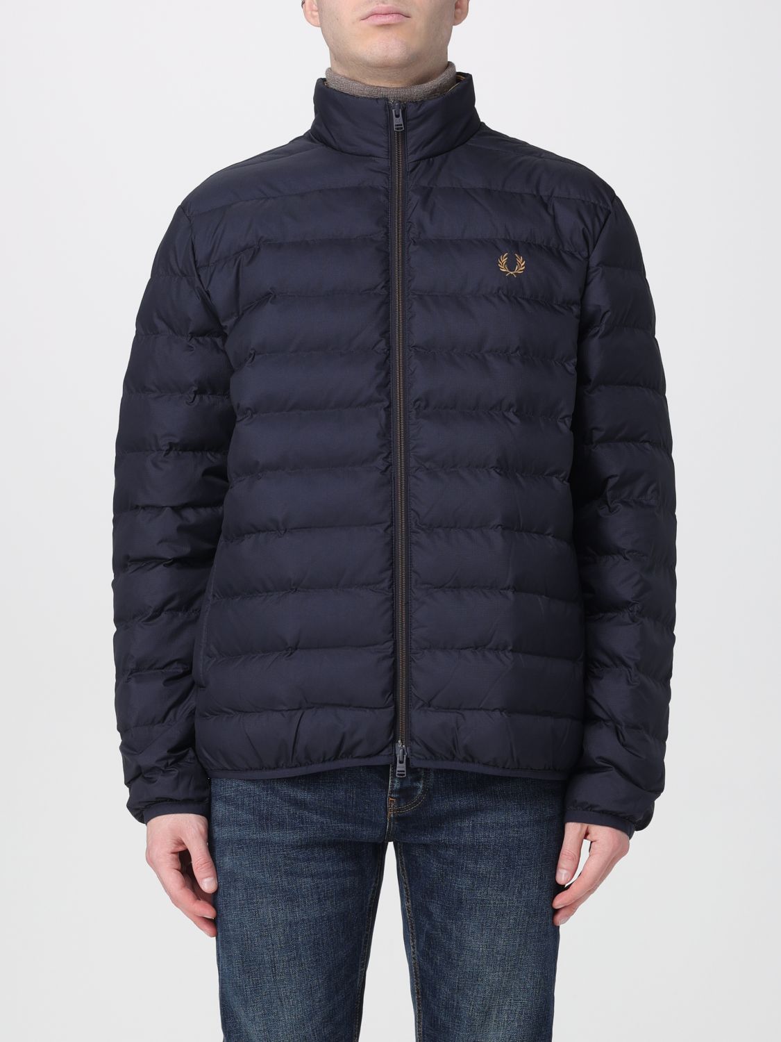 Fred Perry Jacket Men Color Navy In Blue