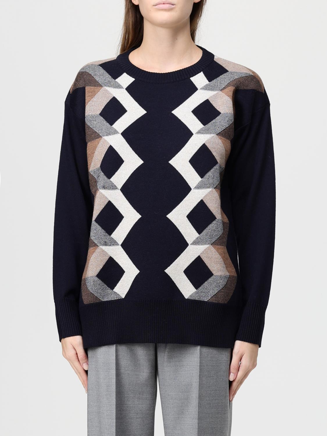 Lorena Antoniazzi Sweater Woman Color Blue In Black