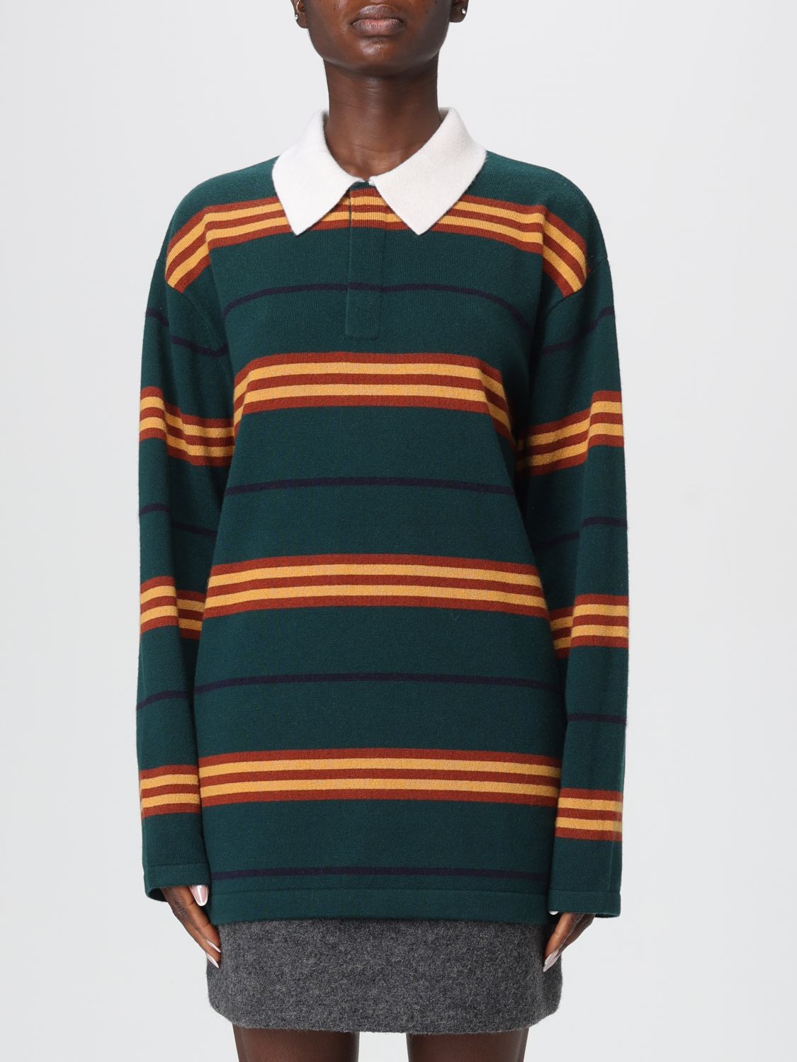 Guest In Residence 'rugby' Cashmere Sweater In Green