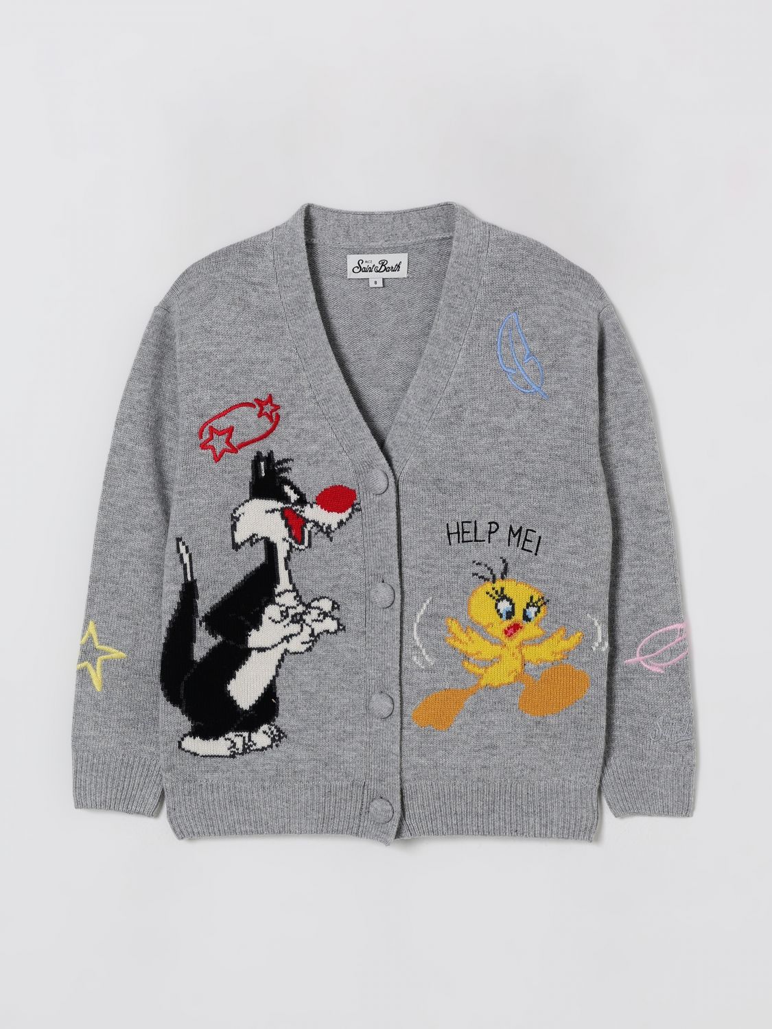 Mc2 Saint Barth Sweater Kids Color Multicolor In Gray