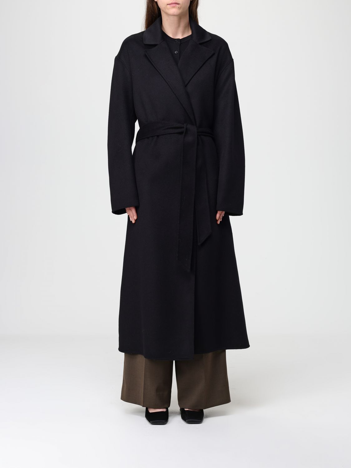 Filippa K Coat Woman Color Black In Black