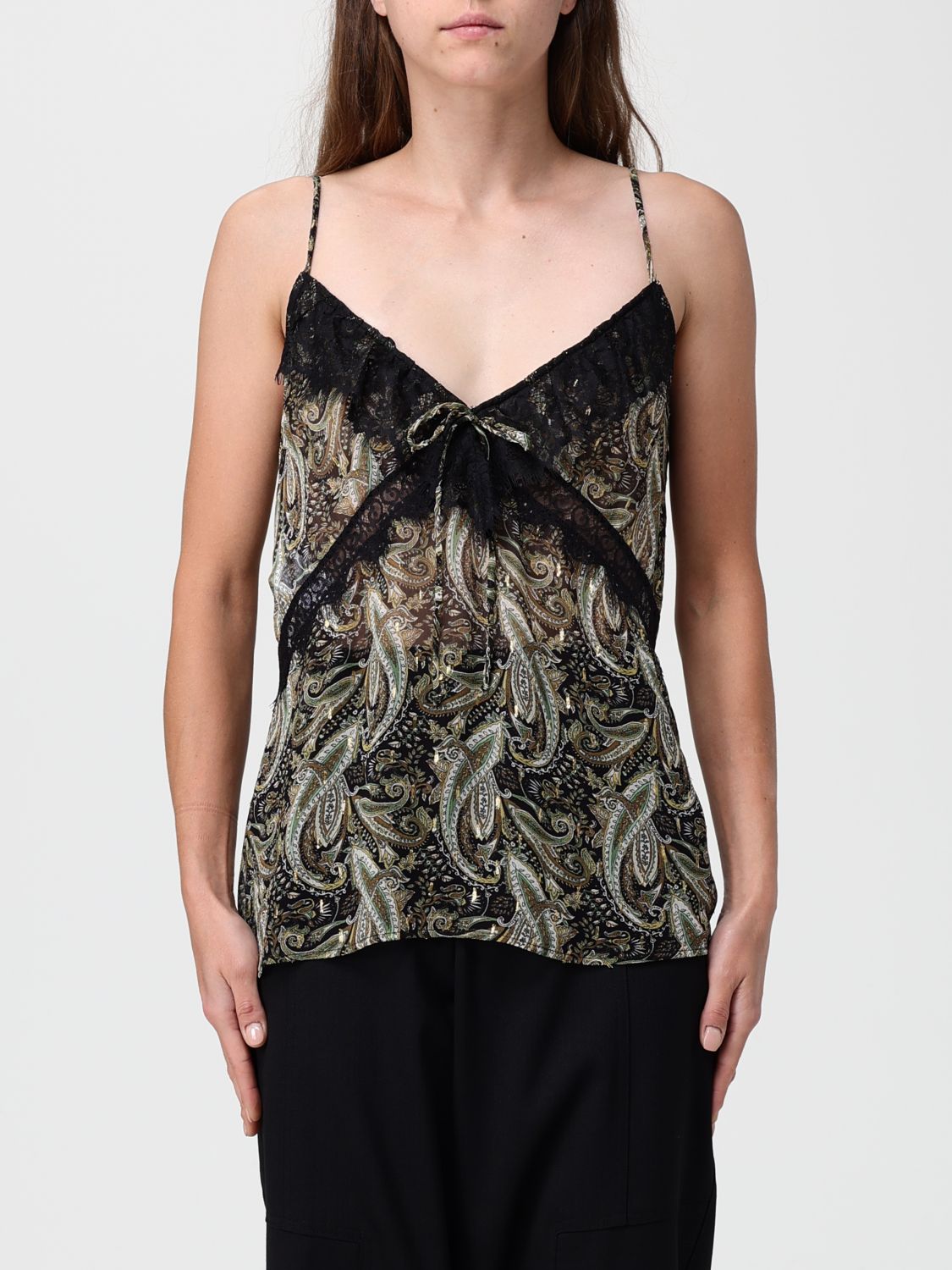 Pinko Frenchtoast Top In Black
