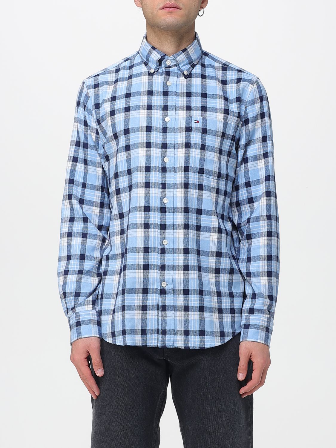 Camicia Tommy Hilfiger in tessuto riciclato check