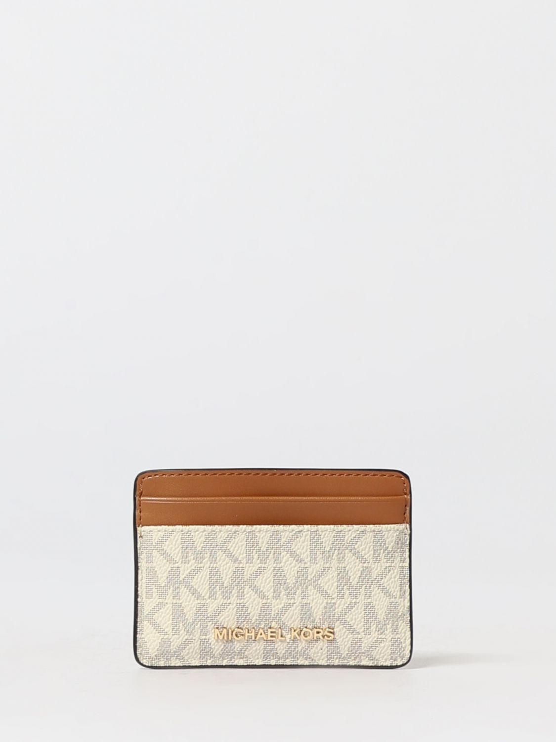 Michael Kors Logo Compact Card Holder In Multi