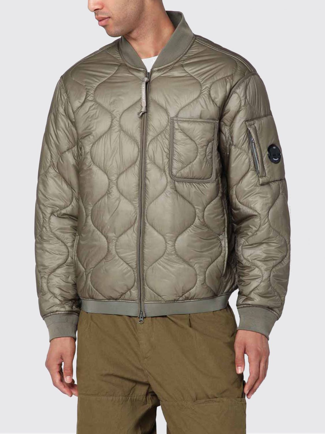 C.p. Company Coat C. P. Company Men Color Beige In Green