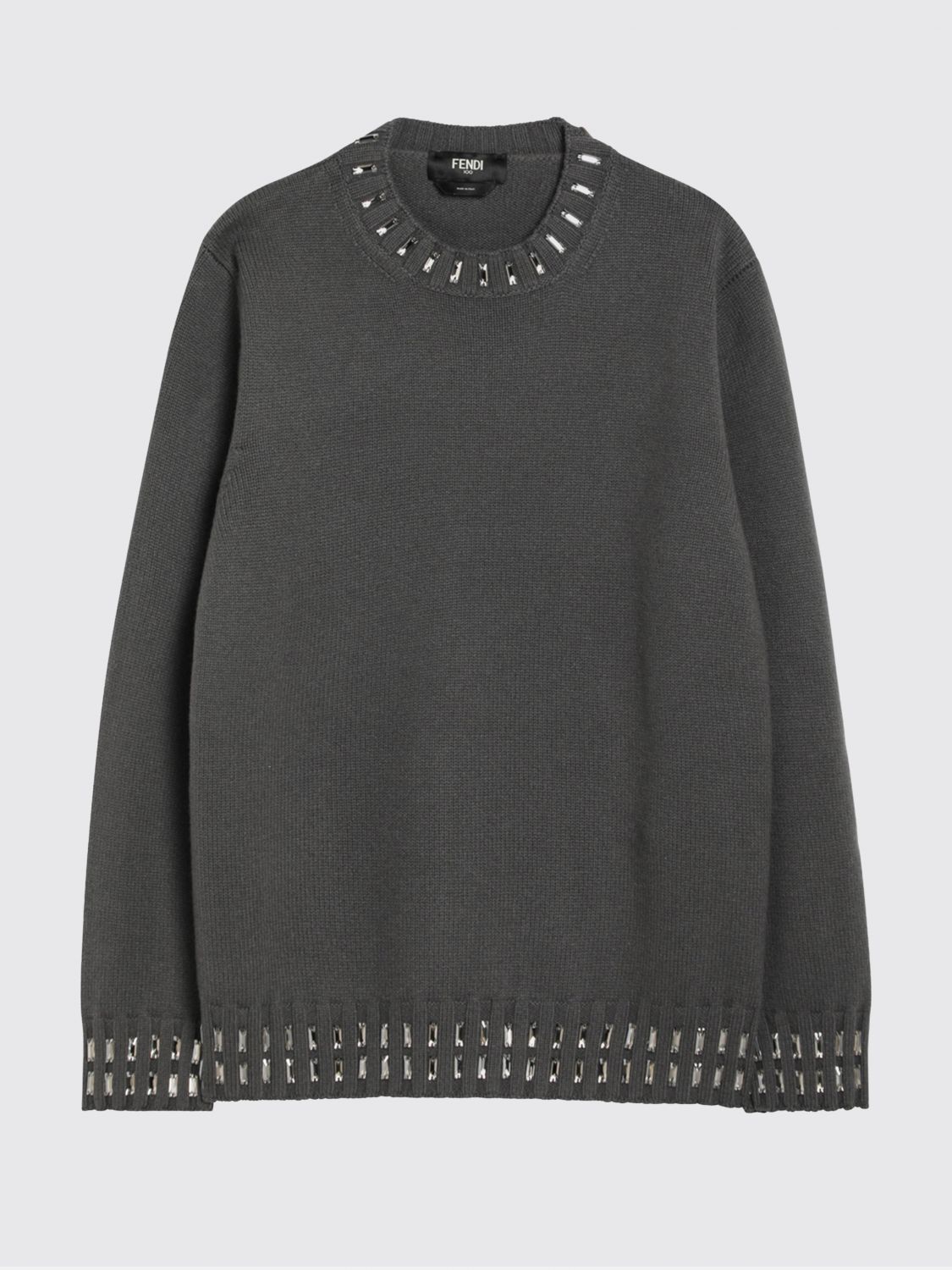 FENDI Sweater Men color Grey
