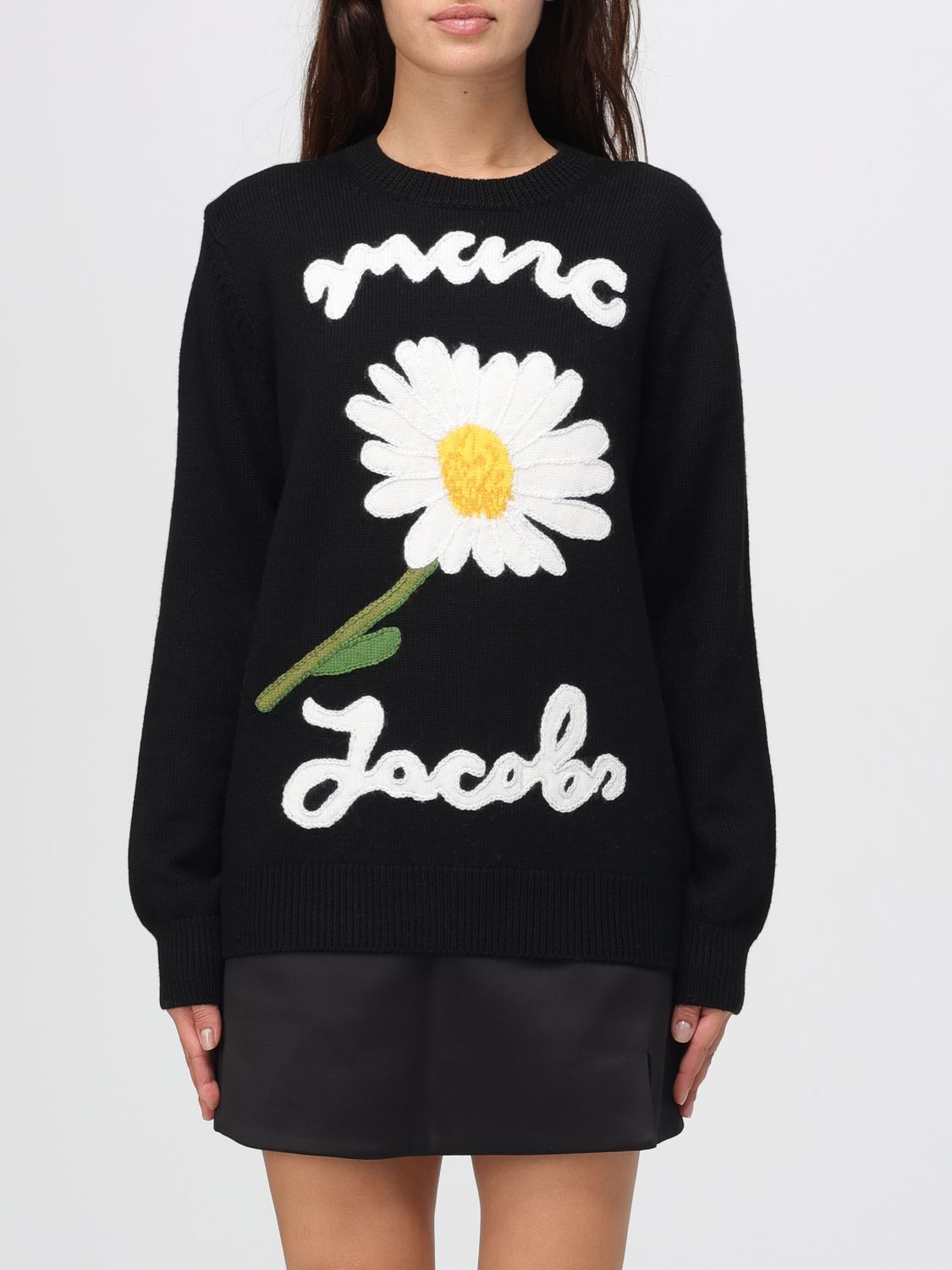 Marc Jacobs Marc Is Joy Crewneck Sweater In Black