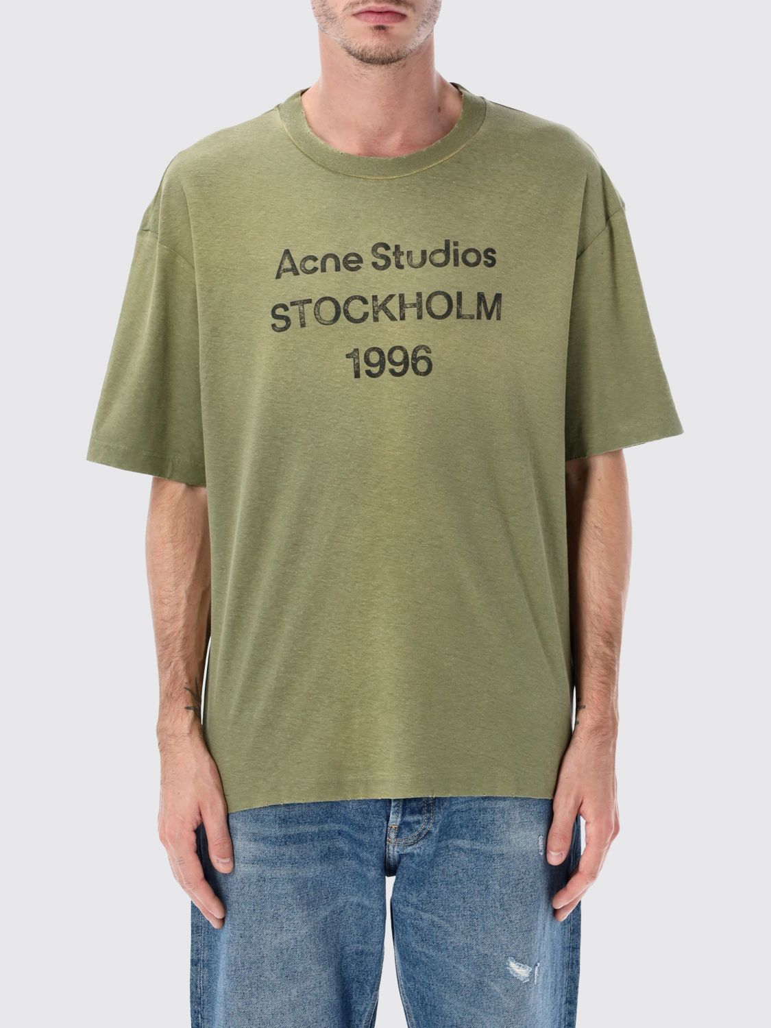 Acne Studios Stockholm 1996 Oversized Cotton T-shirt In Green