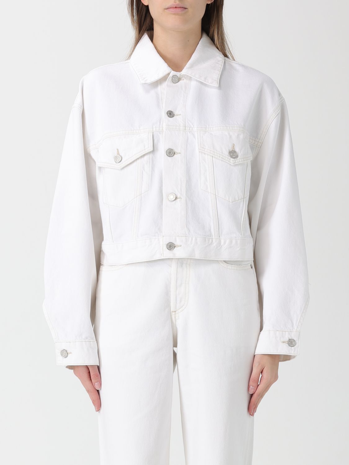 Agolde Jacket Woman Color Milk In White