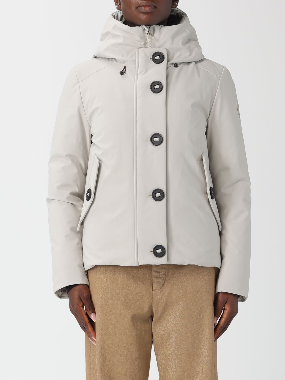 Save The Duck Jacket Woman Color Beige In Gray