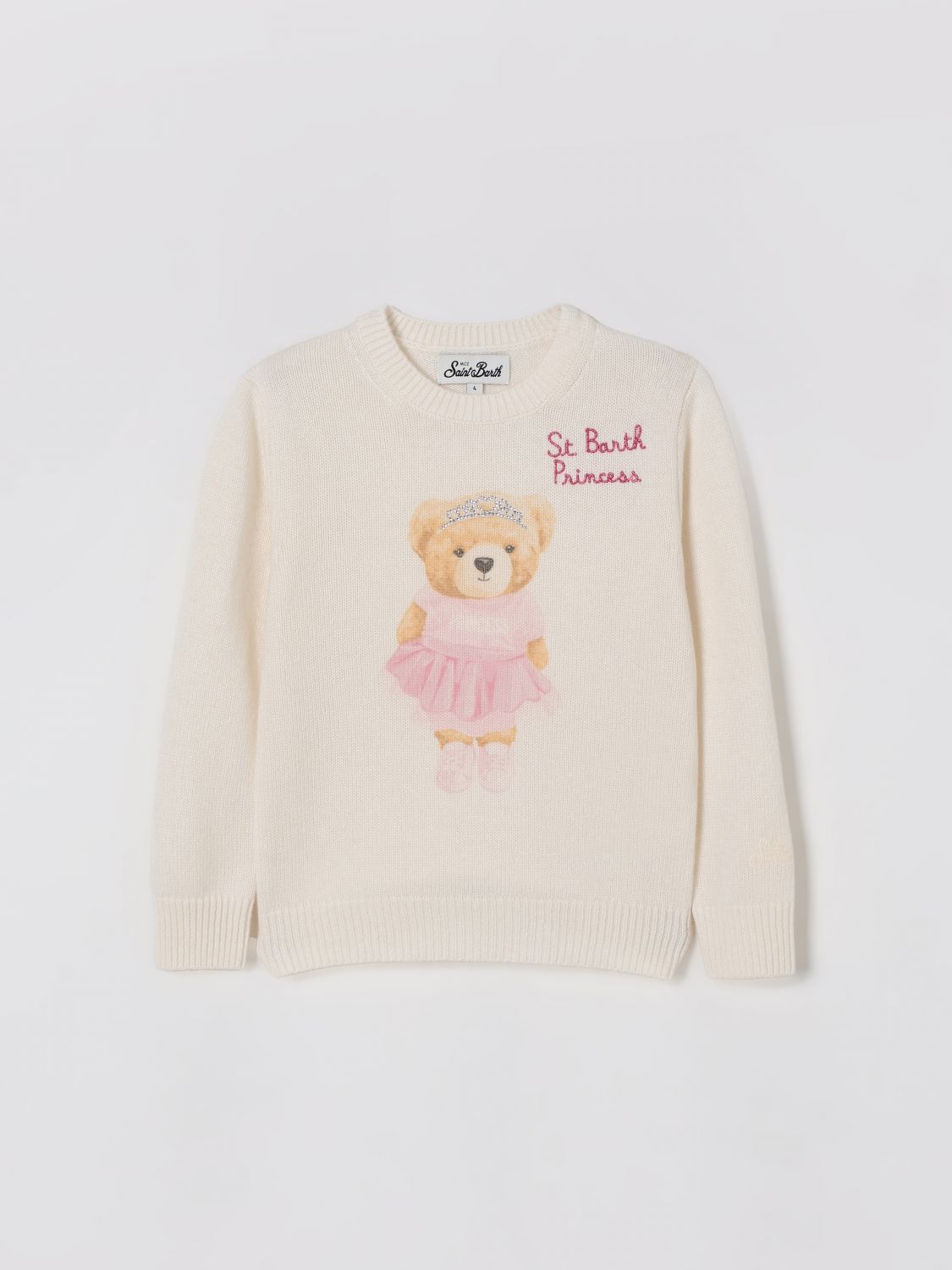 Mc2 Saint Barth Ballerina Bear-print Sweater In Multi