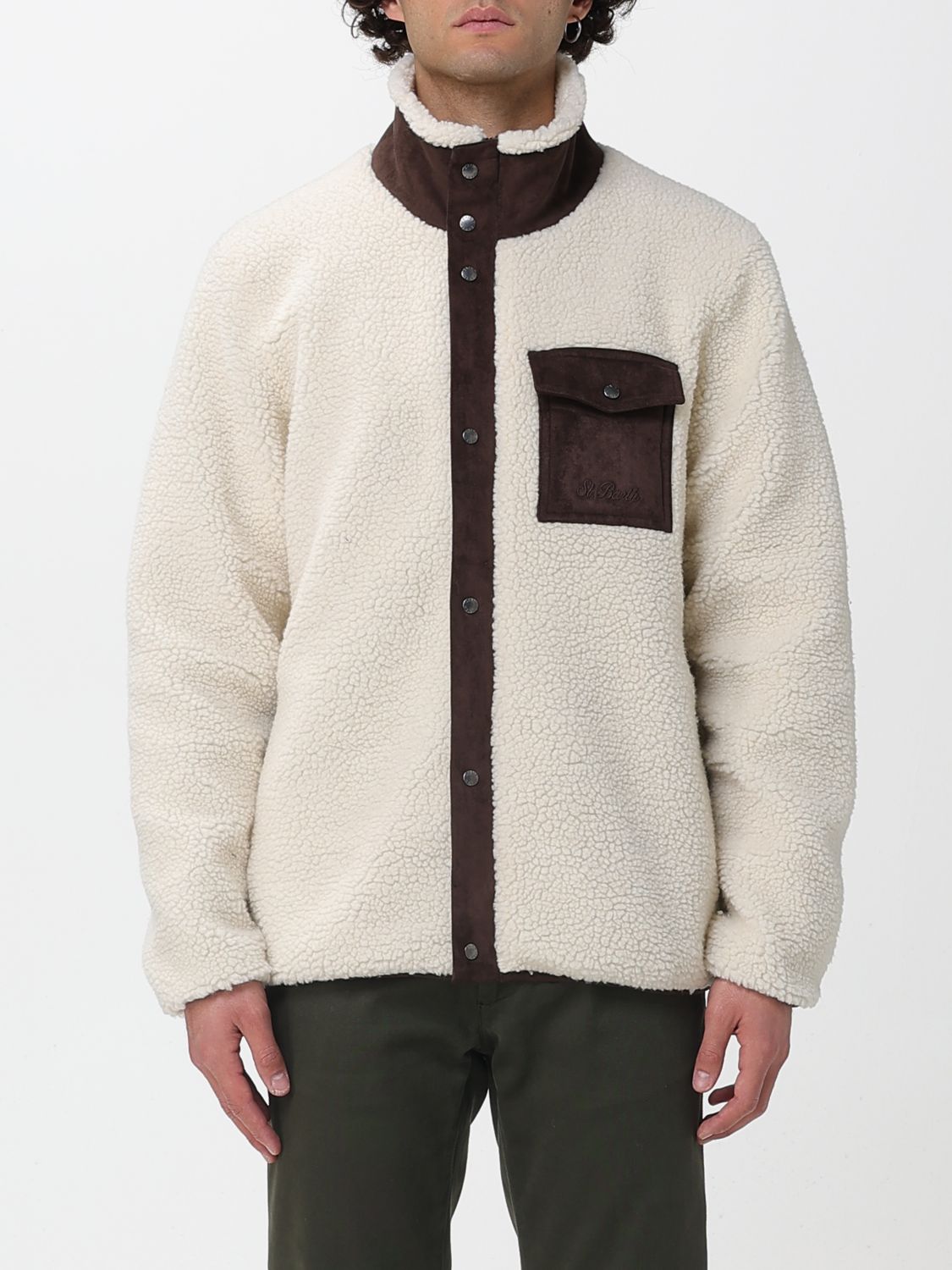 Mc2 Saint Barth Jacket  Men Color Milk In Multi