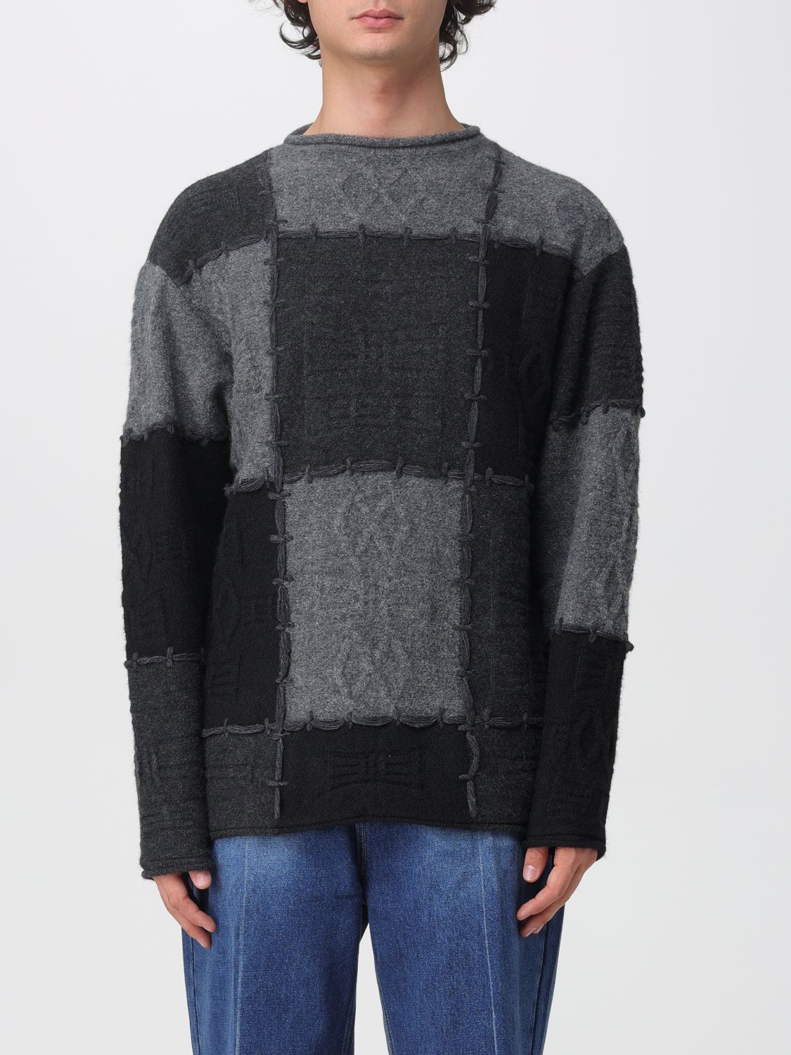 Ader Error Sweater  Men Color Grey In Brown