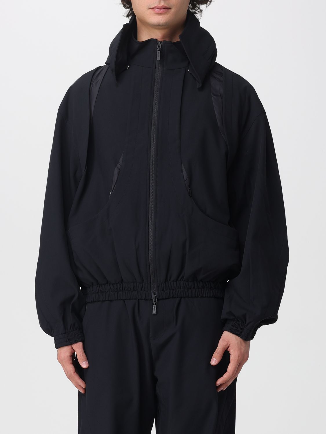 Ader Error Long-sleeved Zip-up Jacket In Black