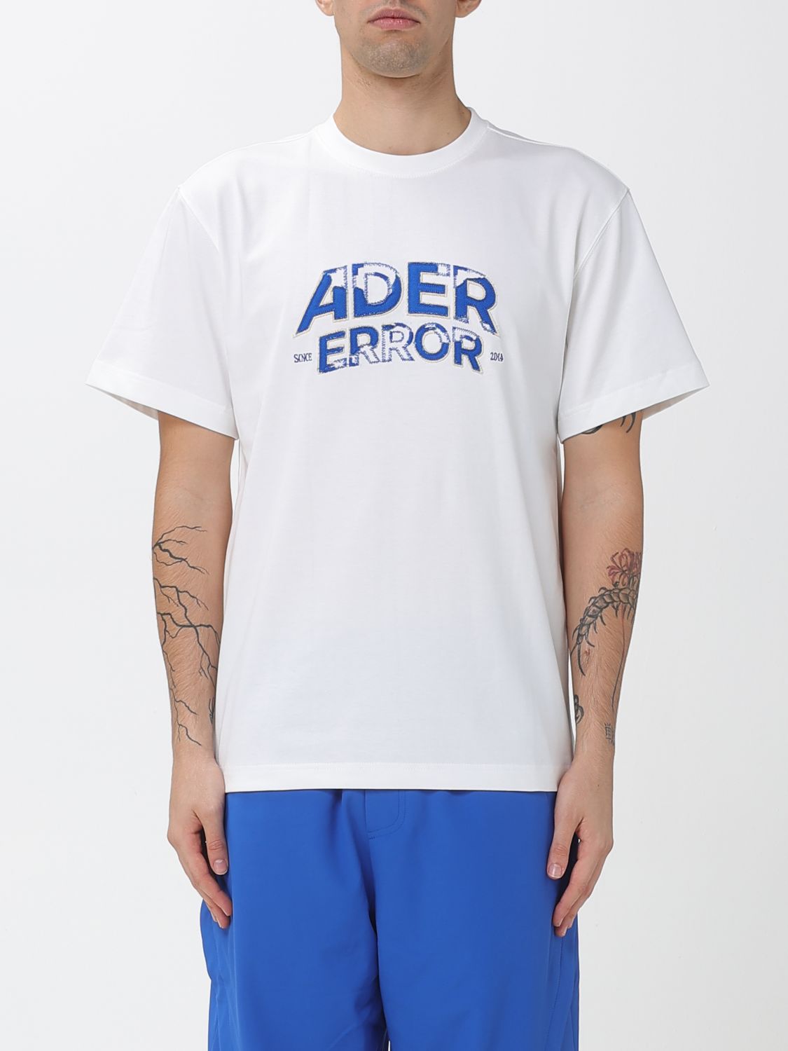 Ader Error Logo-embroidered T-shirt In White