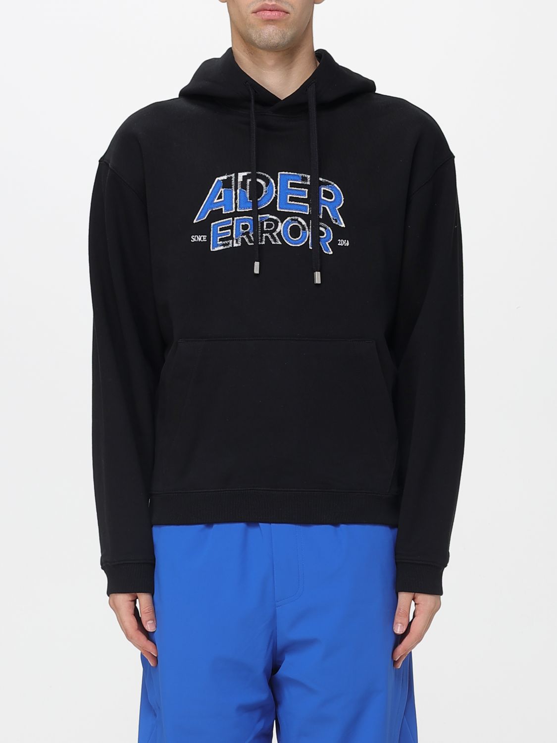 Ader Error Long-sleeved Hooded Sweatshirt In Black