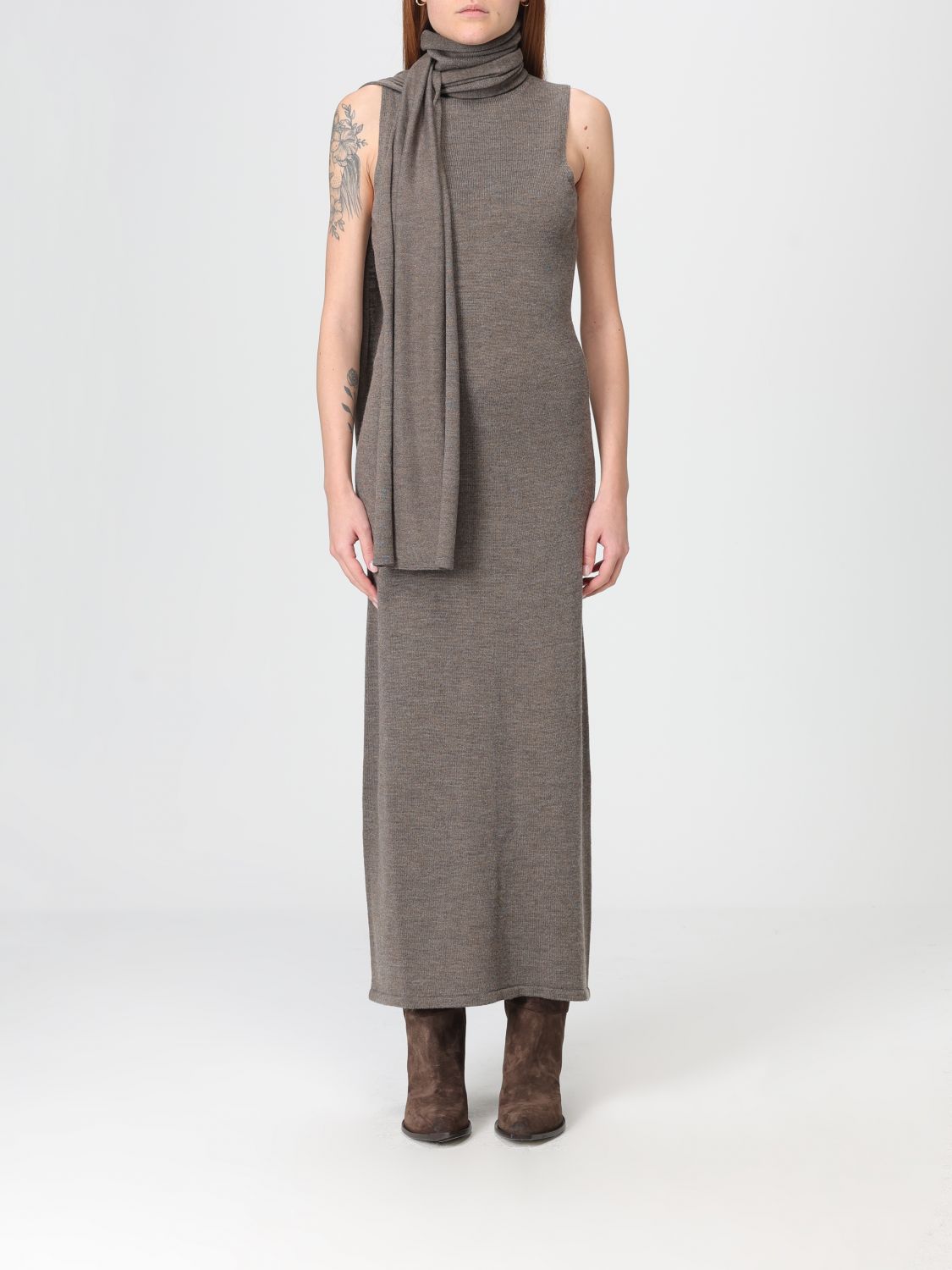 Staud Dress Woman Color Dove Grey In Gray
