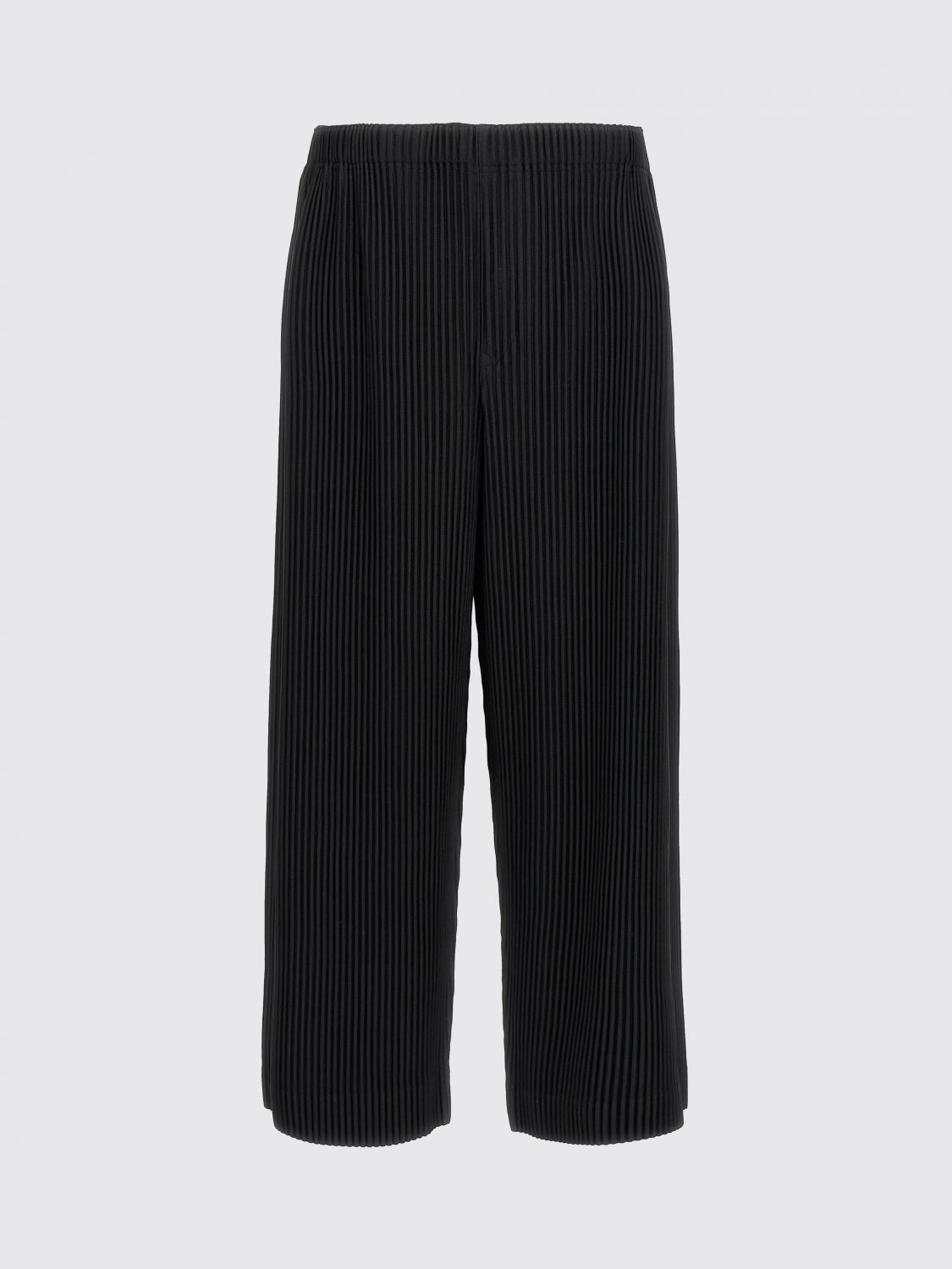 Issey Miyake Pants Homme Plisse' Men Color Black In Black