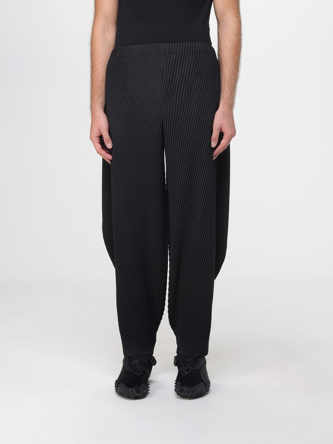 Issey Miyake Pants Homme Plisse' Men Color Grey In Gray