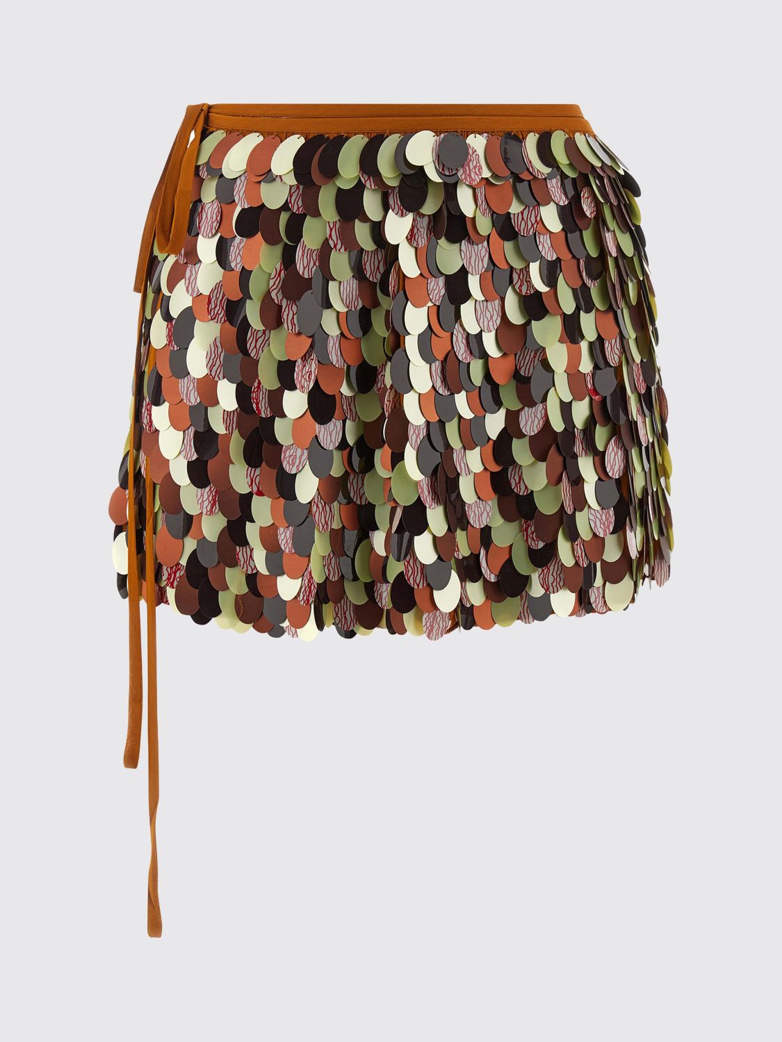 Dries Van Noten Gabrina Skirt Featuring Tie And Sequin Embellishments In Multi