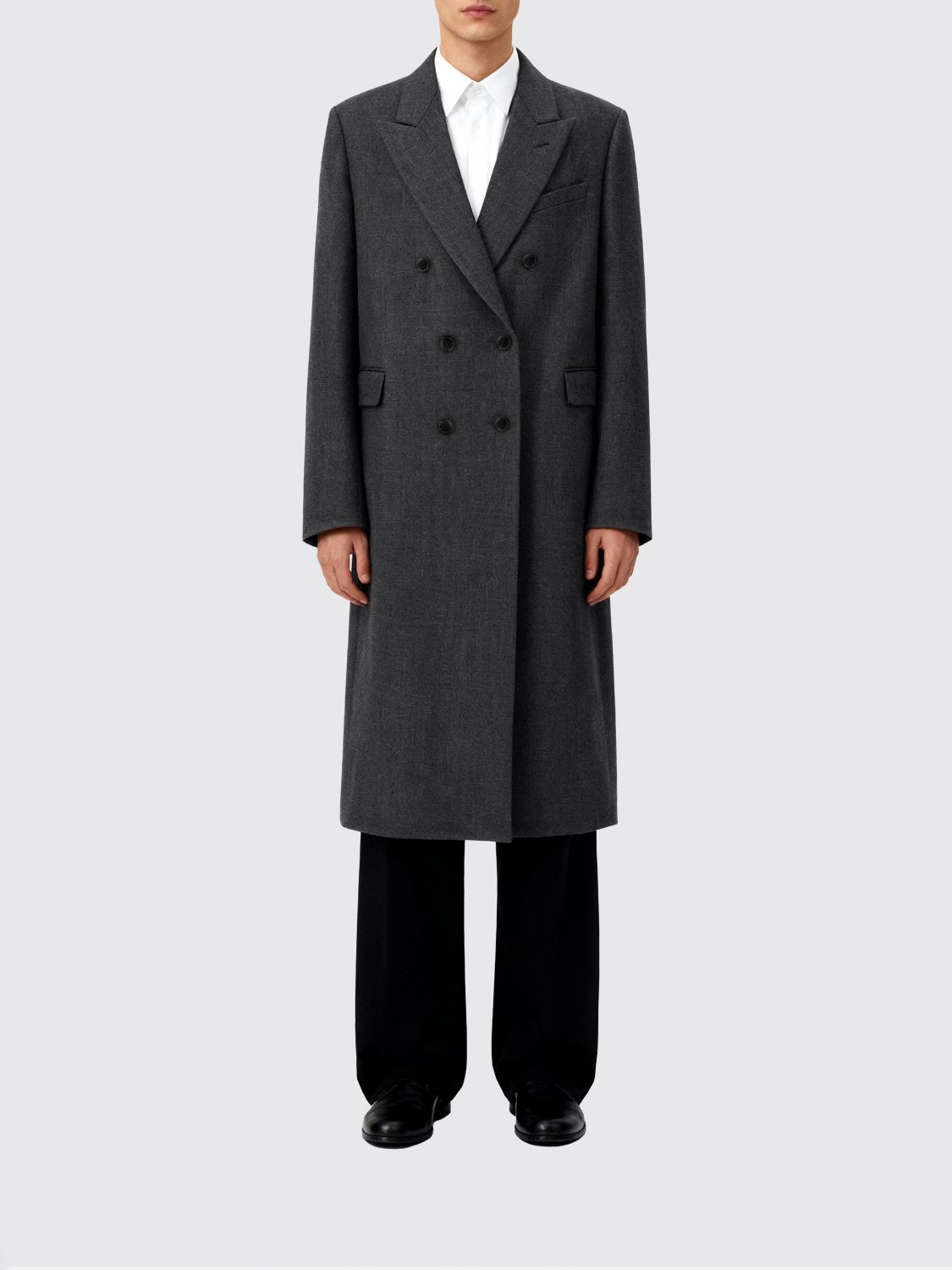 Coat DRIES VAN NOTEN Men color Grey