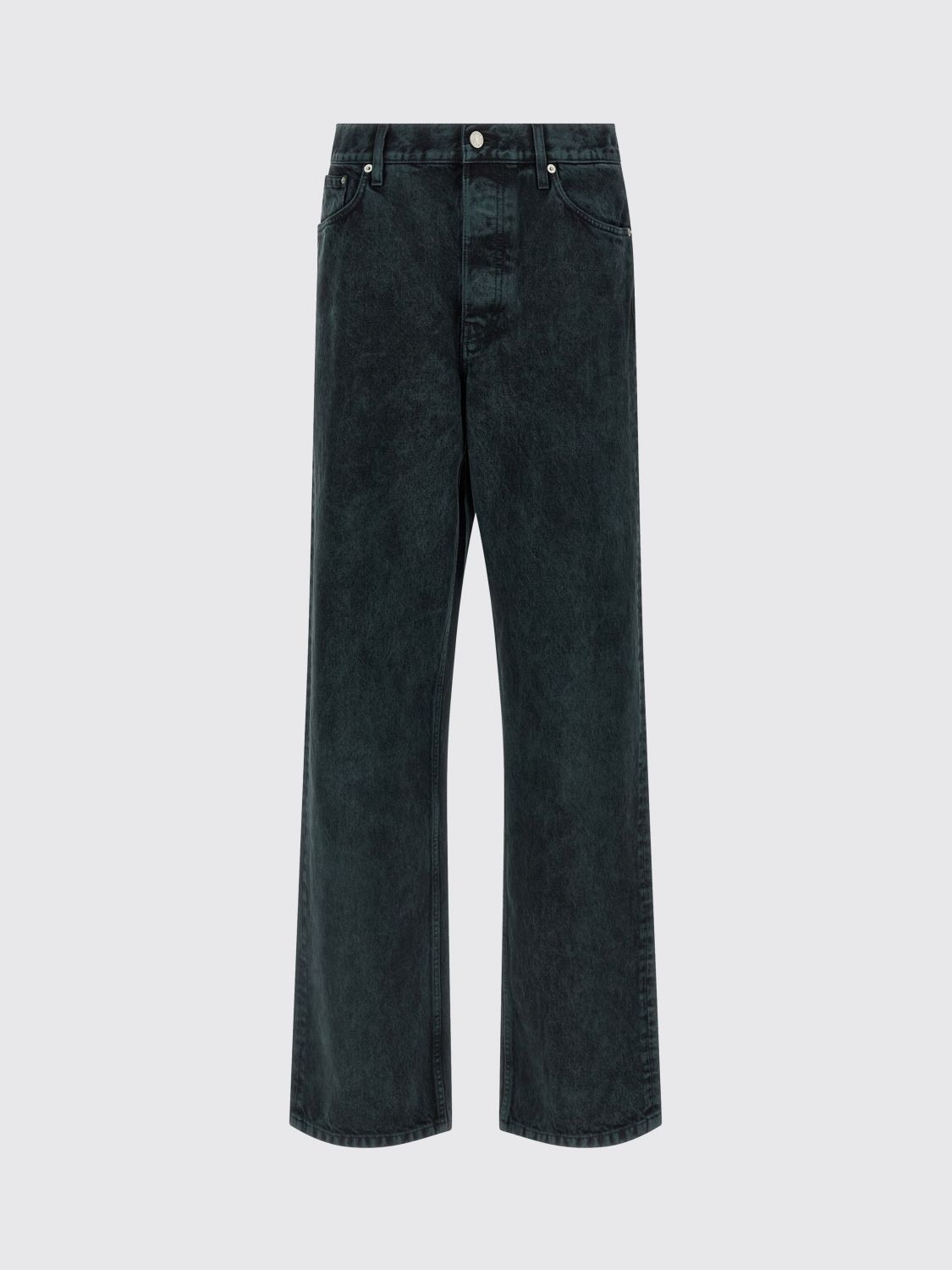 Dries Van Noten Wide-leg Denim Trousers Five Pocket Style In Animal Print