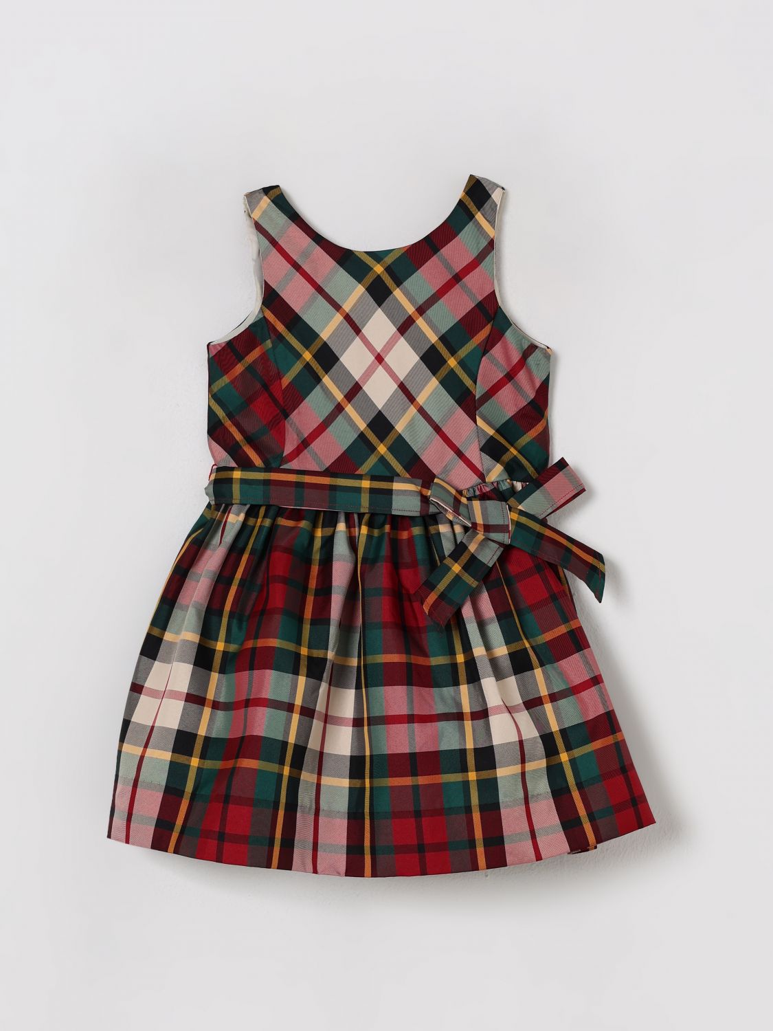 Polo Ralph Lauren Kids' Plaid Sleeveless Dress In Animal Print