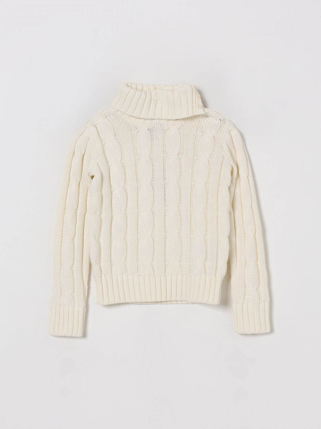 Polo Ralph Lauren Cable-knit Cotton Sweater In Neutral