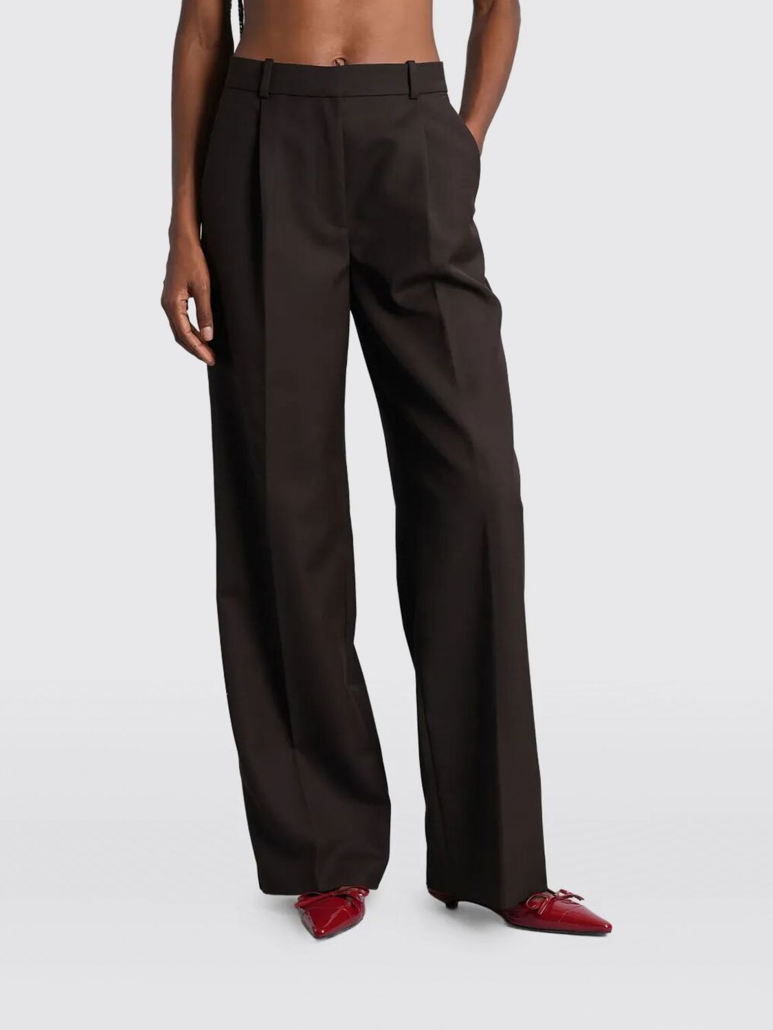 Anine Bing Pants  Woman Color Brown In Brown