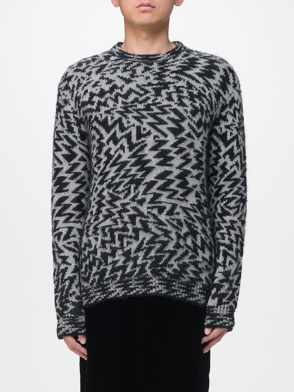 Laneus Wool Blend Sweater In Gray