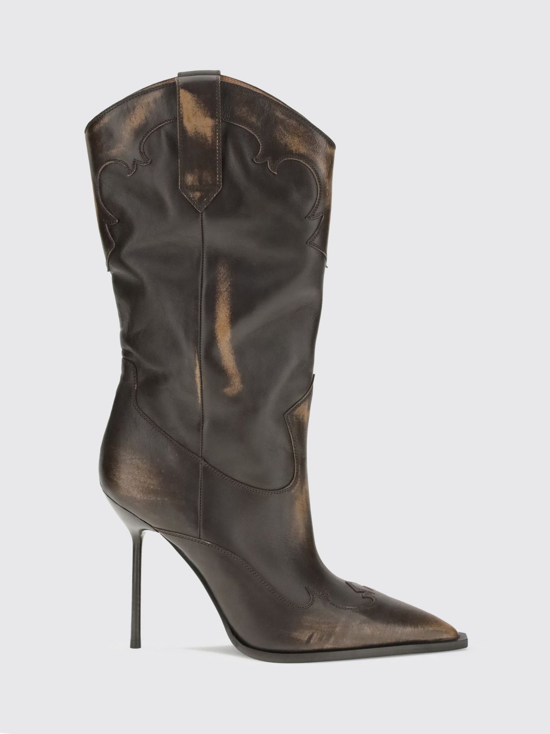 Paris Texas Stiletto Heel Boots In Brown
