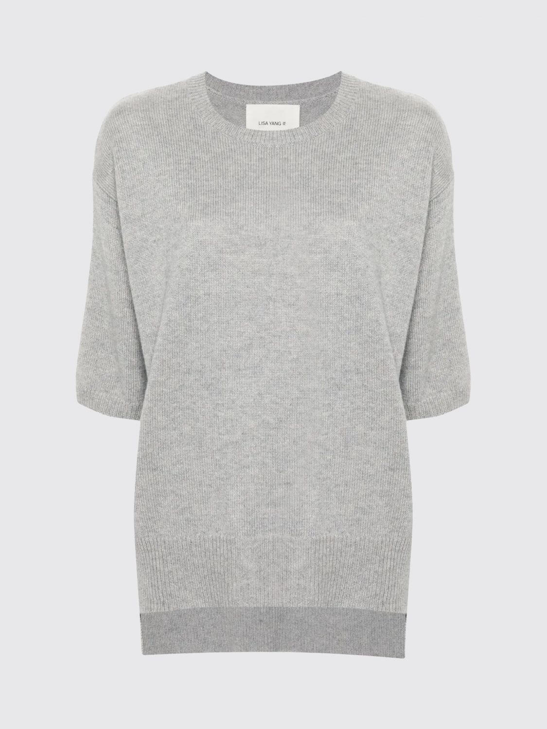 Lisa Yang "camille" Round Neck Sweater In Gray