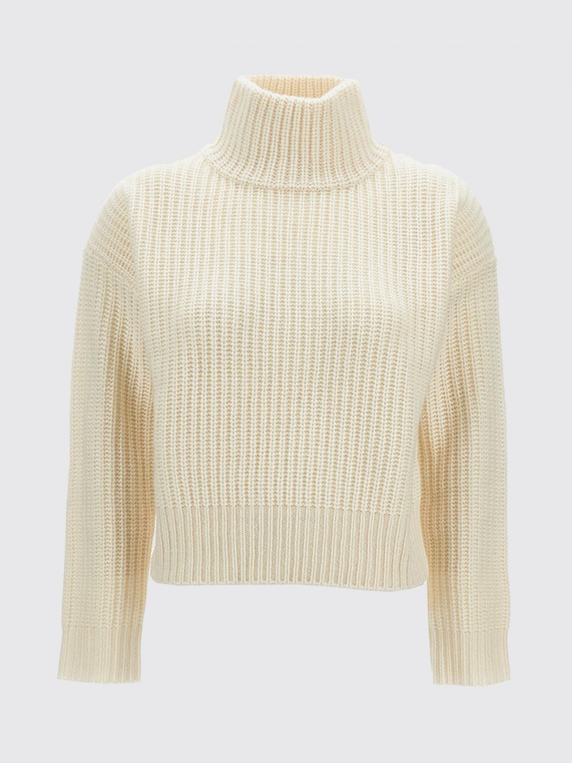 Lisa Yang Turtleneck Long-sleeves Sweater In White