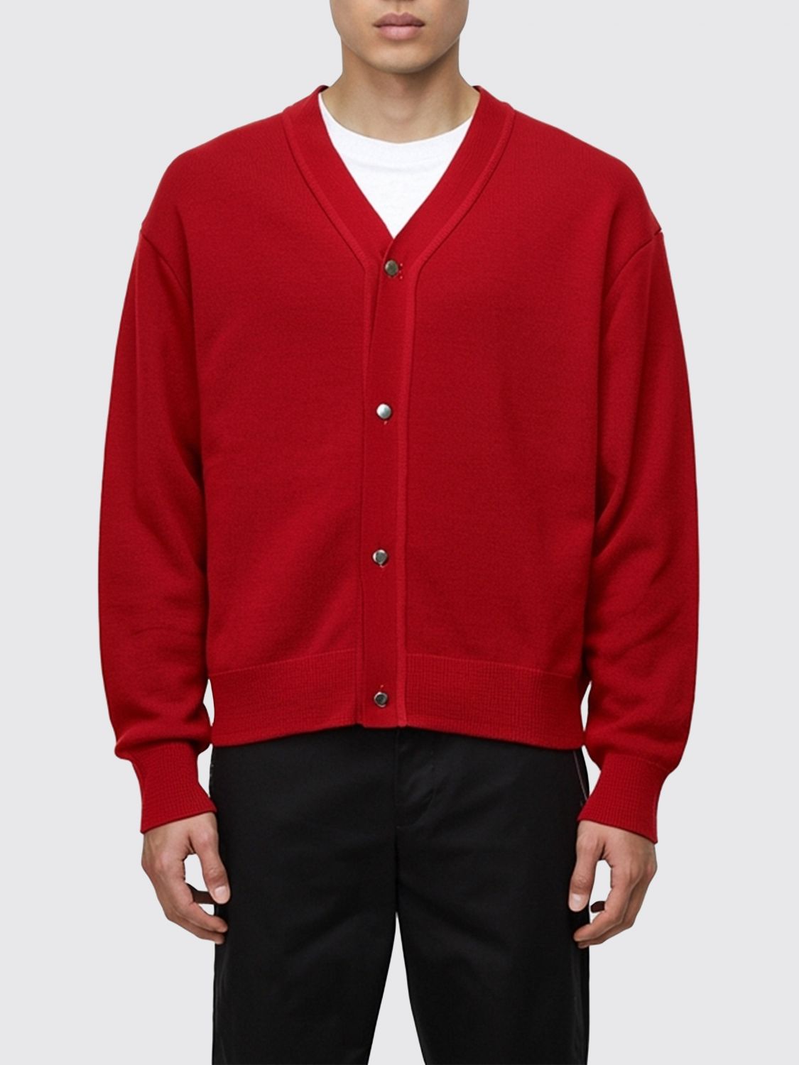 Jacquemus Le Cardigan Doppio Wool Blend Cardigan In Red