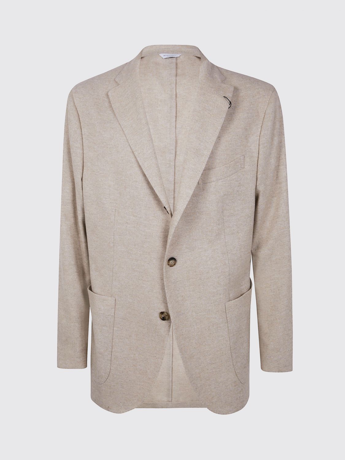 Boglioli Tailored Jacket With Front Pockets And Back Vent In Neutral