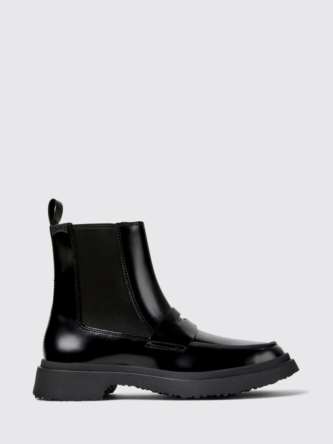 Camper Flat Ankle Boot  Woman Color Black In Black