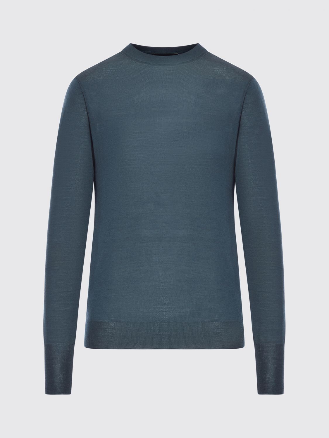 Roberto Collina Crew Neck Wool Sweater In Blue