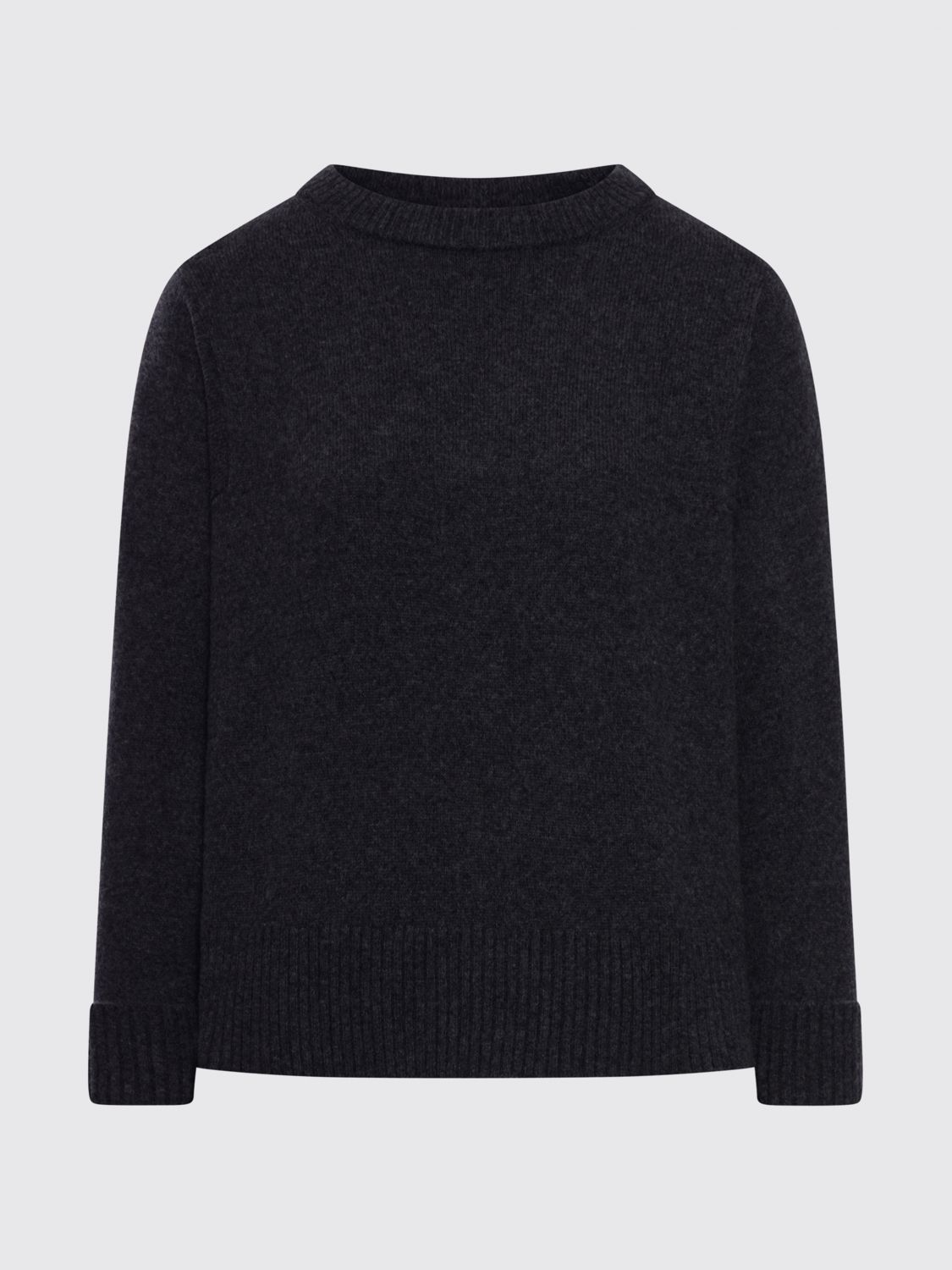 Roberto Collina Crew Neck Sweater In Wool Blend In Black