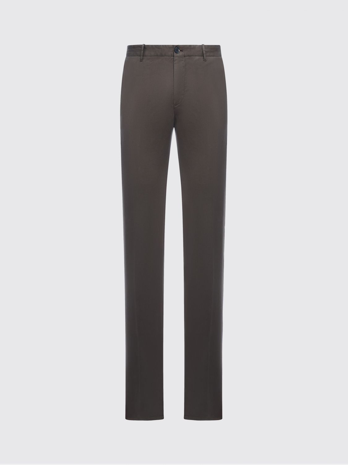 Incotex Cotton Straight-leg Trousers In Brown