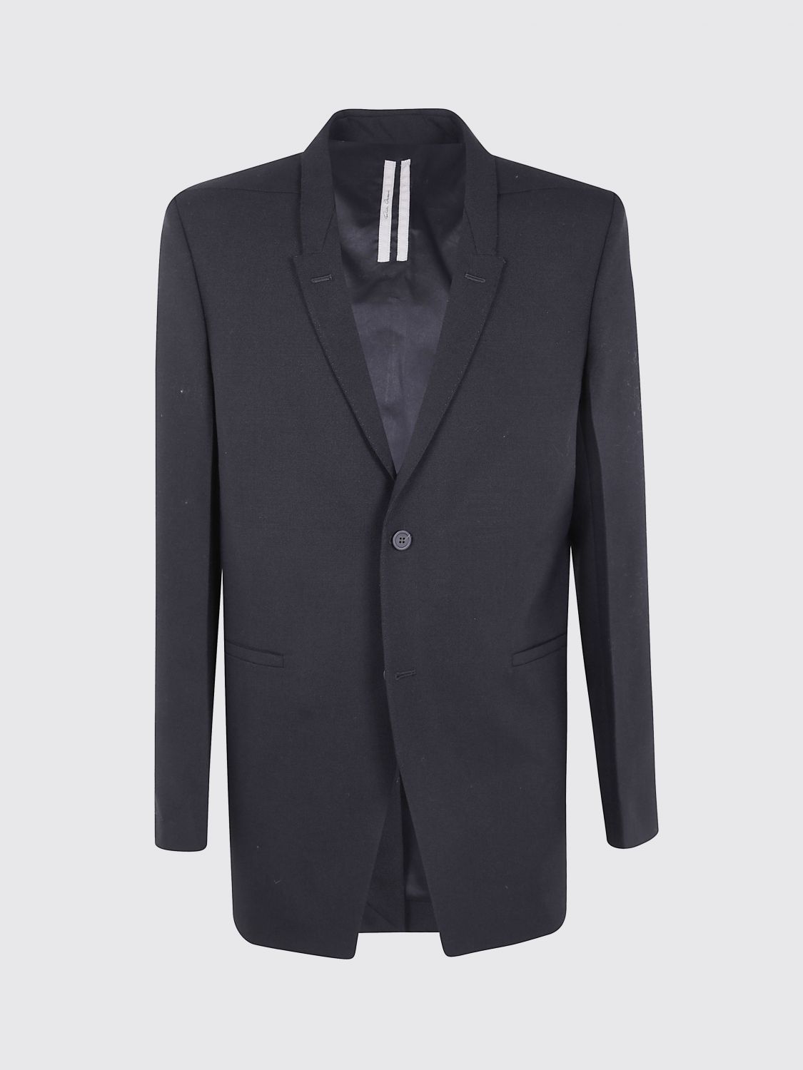 Rick Owens Single-breasted Jacket In Gray