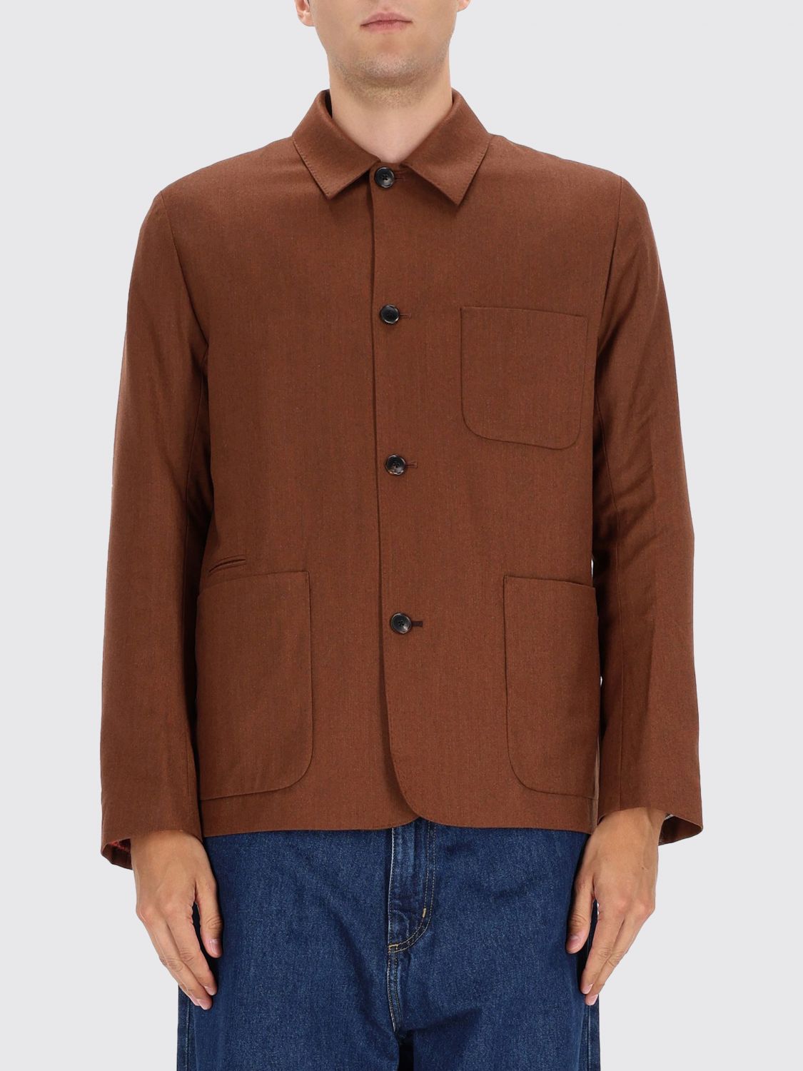 Paul Smith Work Jacket In Brown
