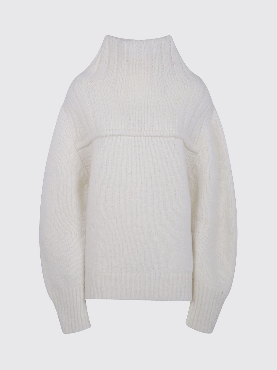 Dries Van Noten Cozy Turtle Neck Knit Sweater In White