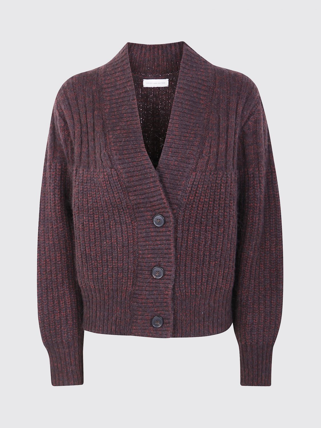 Dries Van Noten 'tegina' Cardigan In Burgundy