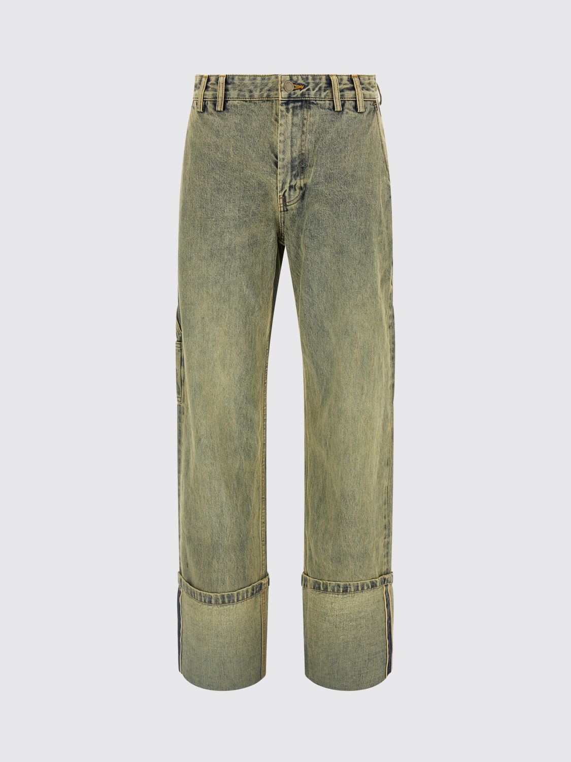 Entire Studios 'cuff Surface Wave' Jeans In Green