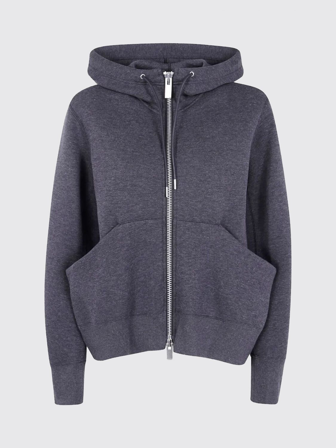 Sacai Stone Island Musk Cotton Blend Shirt In Gray