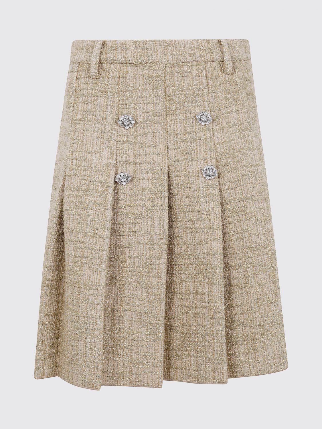 N°21 Pleated Skirt In Neutral