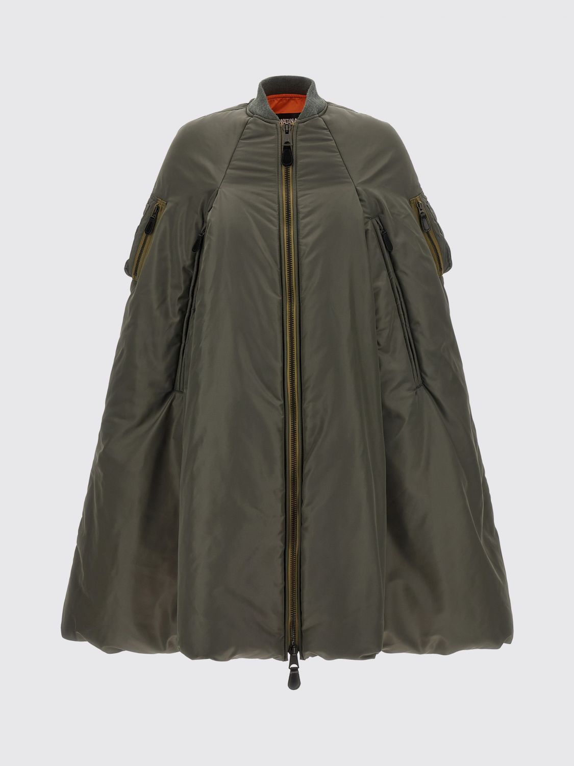 Junya Watanabe Oversized Bomber Style Cape Jacket In Multi